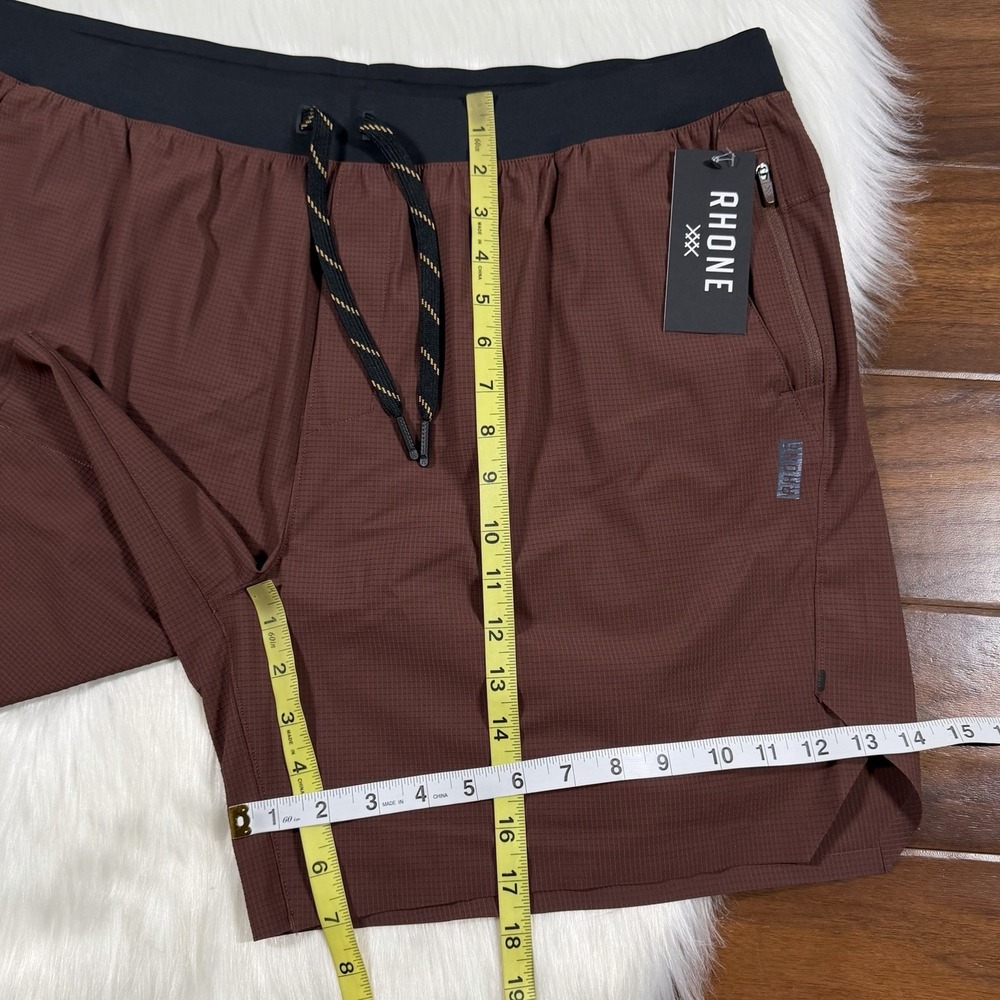 Rhone Men's Size XXL Mocha Brown  7" Invictus Ripstop Shorts Unlined 101720 - Picture 4 of 9